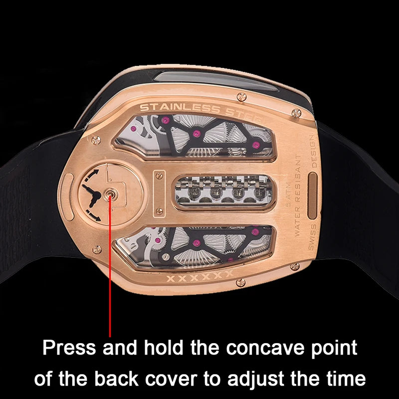 PINDU Design Engine Watches Men Top Brand Luxury Watch Compass Waterproof Quartz Wristwatch Festival Limited Watch + Gift Box