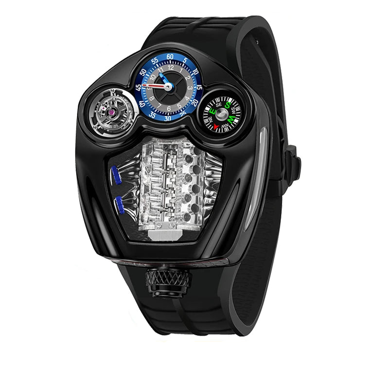 PINDU Design Engine Watches Men Top Brand Luxury Watch Compass Waterproof Quartz Wristwatch Festival Limited Watch + Gift Box